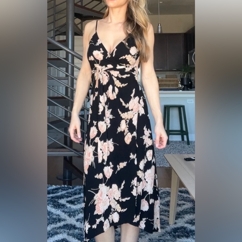 Black floral dress